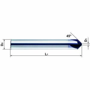 0791 Fasfräser, D1=2.4, D2=12, L1=83, Winkel=90°, Z=4