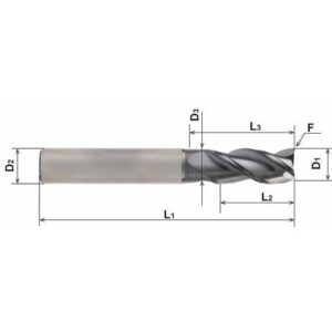 5420L HPC Fräser 43/45°, D1=8, D2=8, L1=63, L2=19, Z=3