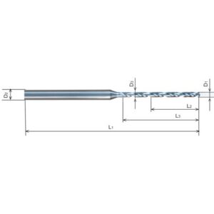 Spiralbohrer Targetdrill 12xD, Ø 2.1 (TD.210.IK.12D), IK Inox