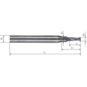 Micro Flachbohrer 180°, Ø 1.9 L1=40, Bohrtiefe 6.7, Inox
