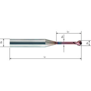 AM.VRE Lollipopfräser, D1=1.5, D2=4, L1=50, Z=3