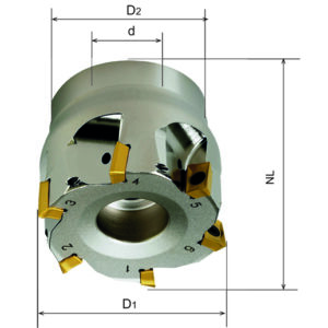 AMCM15080HS Eckfräser, D1=80, d=27, NL=50, Z10