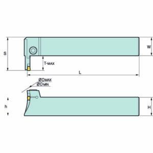 KGFVR525-100/150-T20, Axialstechen 90°, Dmin=100, Dmax=150, b=5