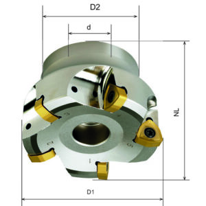 HRMDCM09063HR-5 Hochvorschubfräser, D1=63, d=22, NL=40, Z5