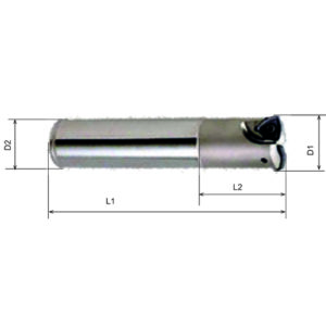 HRMDS1332HR-2M32 Hochvorschubfräser D1=32, L1=200, Z=2