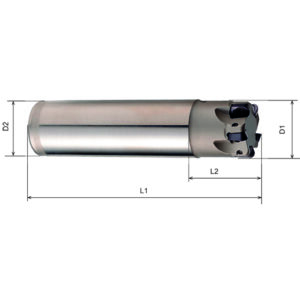 HFMS1012HR-3S12 Hochvorschubfräser D1=12, L1=80, Z=3