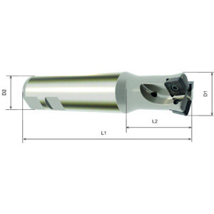 HQMS032R-3W32-150-SQ12 Hochvorschubfräser D1=100, L1=150, Z=8